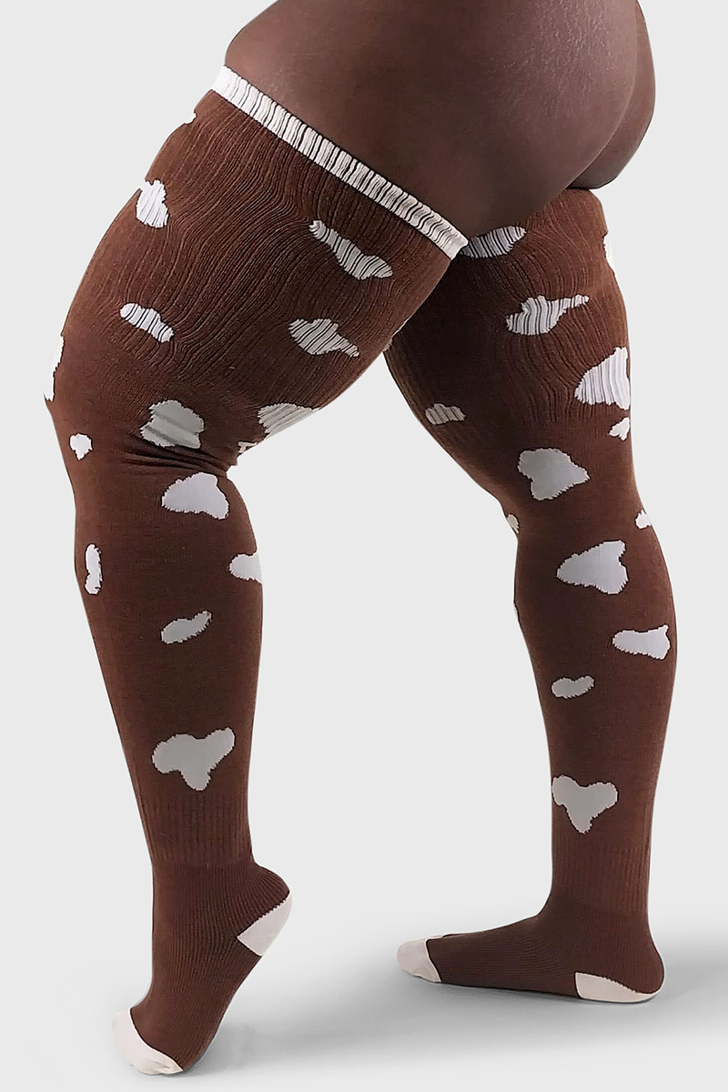 Thunda Tūbbies - Cow Print (Brown w/Spots)