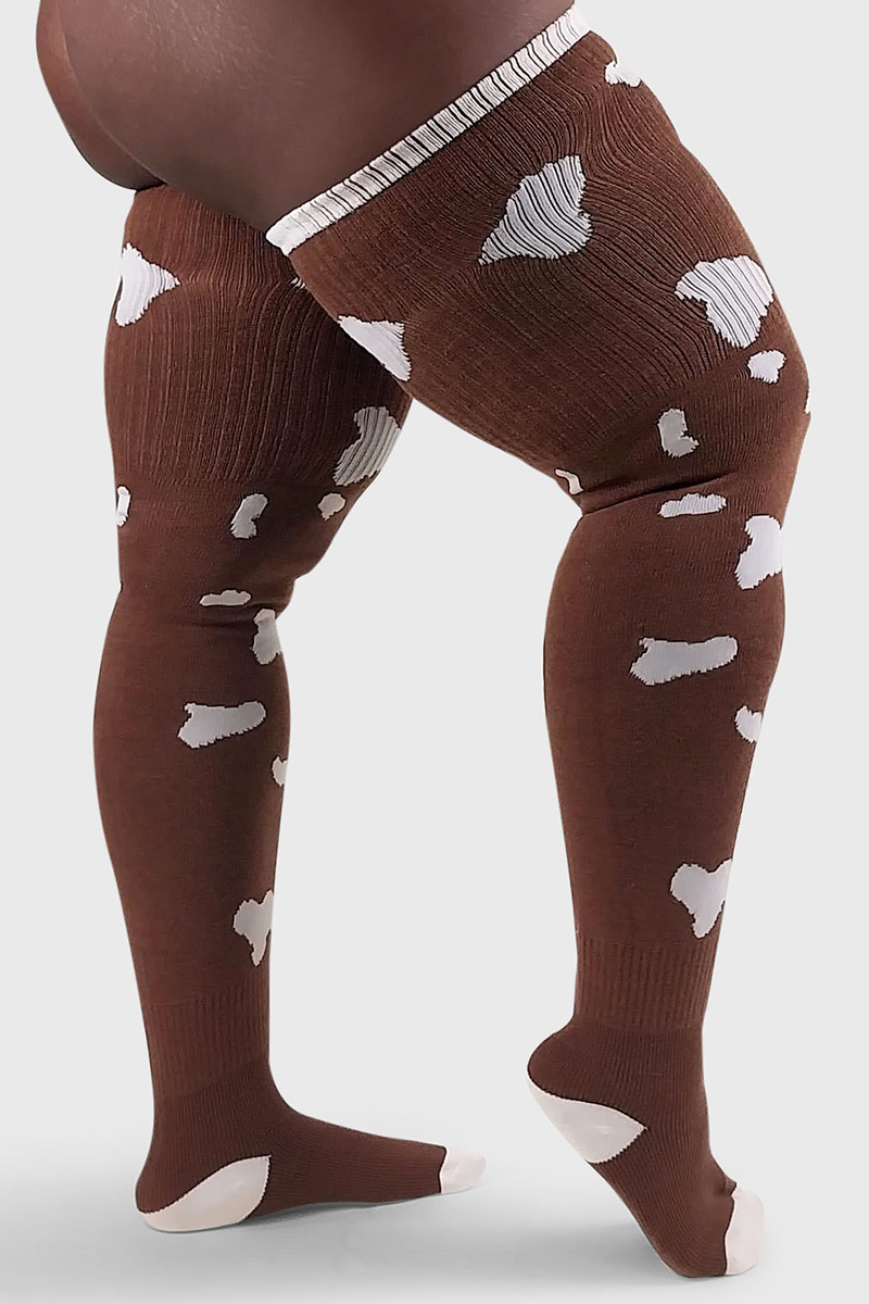 Thunda Tūbbies - Cow Print (Brown w/Spots)