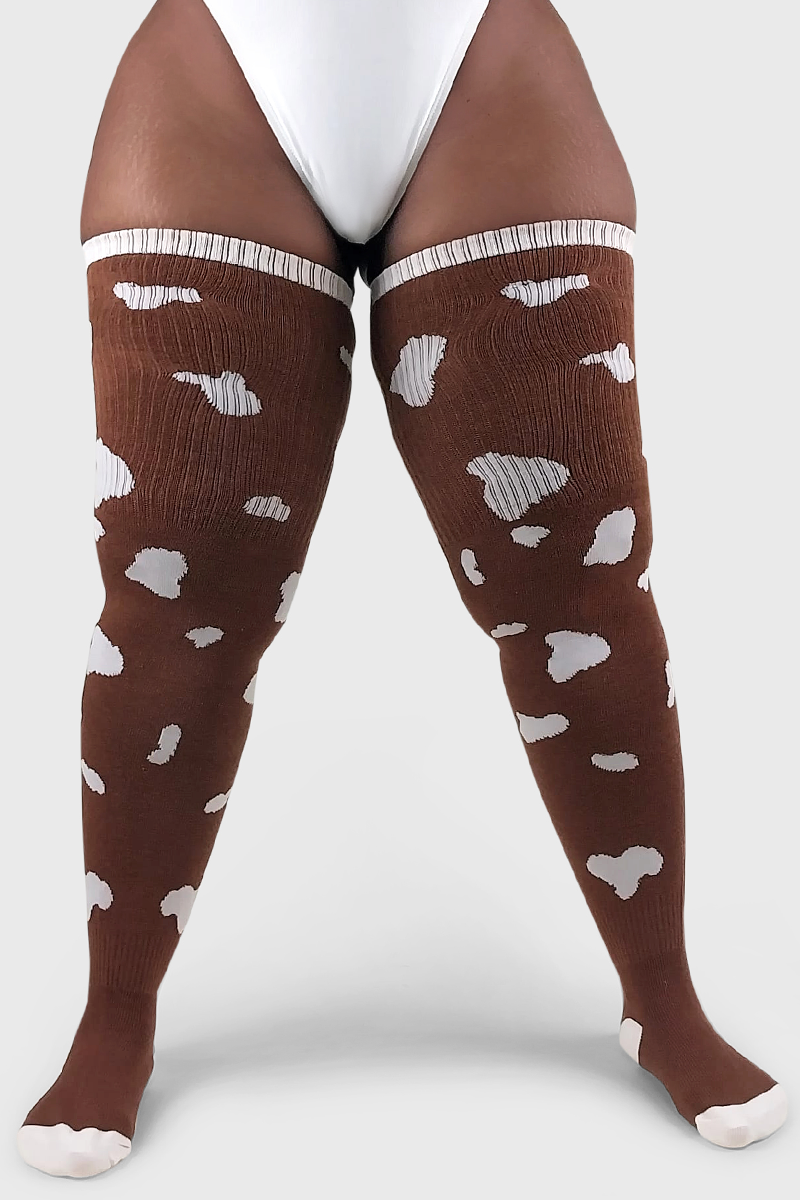 Thunda Tūbbies - Cow Print (Brown w/Spots)