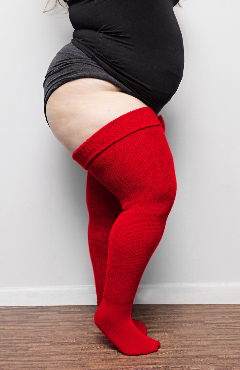 Over the knee 2025 socks plus size uk